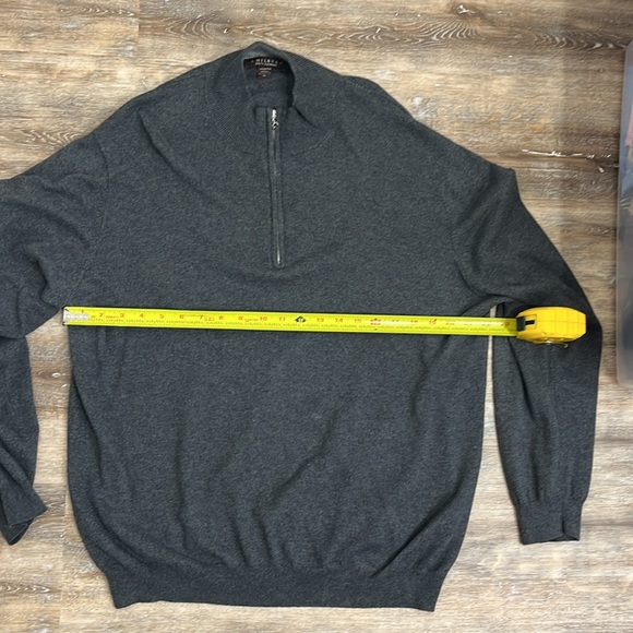 J. Hilburn Mens Clothier XL long sleeve quarterzip, cotton, silk, cashmere blend - Picture 8 of 9